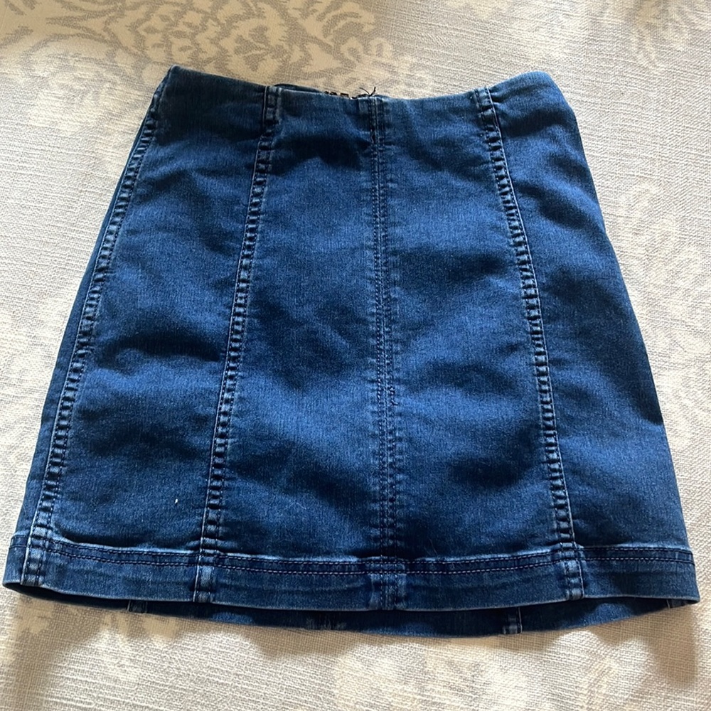 Free People Jean Mini Skirt - Size 0